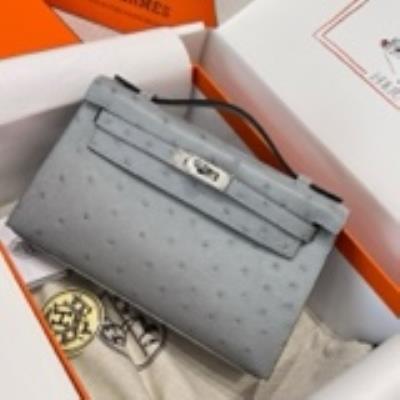 wholesale quality hermes ostrich blue glacier phw
